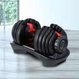 NNEDSZ 24kg Adjustable Dumbbell Set Weight Dumbbells Plates Gym Exercise Fitness