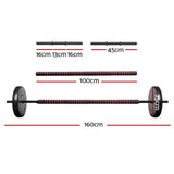 NNEDSZ 22.5KG Barbell Set Weight Plates Bar Fitness Exercise Home Gym
