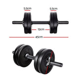 NNEDSZ 12KG Dumbbell Set Dumbbells Weight Plates Home Gym Fitness Exercise