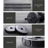 NNEDSZ 12KG Dumbbell Set Dumbbells Weight Plates Home Gym Fitness Exercise