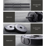 NNEDSZ 12KG Dumbbells Dumbbell Set Weight Plates Home Gym Fitness Exercise