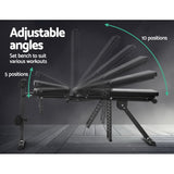 NNEDSZ Adjustable FID Weight Bench Flat Incline Fitness Gym Equipment