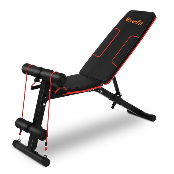 NNEDSZ Adjustable FID Weight Bench Fitness Flat Incline Gym Home Steel Frame
