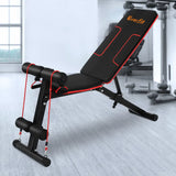NNEDSZ Adjustable FID Weight Bench Fitness Flat Incline Gym Home Steel Frame