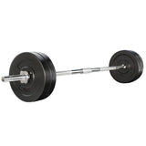 NNEDSZ 28KG Barbell Weight Set Plates Bar Bench Press Fitness Exercise Home Gym 168cm