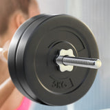 NNEDSZ 28KG Barbell Weight Set Plates Bar Bench Press Fitness Exercise Home Gym 168cm