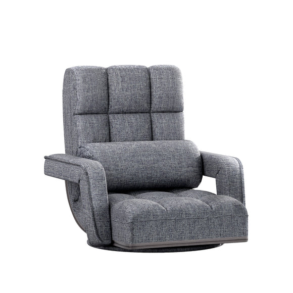 NNEDSZ Floor Sofa Bed Lounge Chair Recliner Chaise Chair Swivel Grey