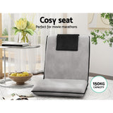 NNEDSZ Floor Lounge Sofa Bed Couch Recliner Chair Folding Chair Cushion Grey