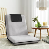 NNEDSZ Floor Lounge Sofa Bed Couch Recliner Chair Folding Chair Cushion Grey