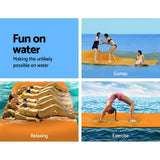 NNEDSZ Floating Mat Water Slide Park Stand Up Paddle Pool Sea 550cm