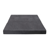 NNEDSZ Bedding Double Size Folding Foam Mattress Portable Bed Mat Velvet Dark Grey