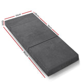 NNEDSZ Bedding Folding Foam Portable Mattress Grey