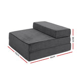 NNEDSZ Bedding Folding Foam Portable Mattress Grey