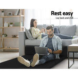 NNEDSZ Bedding Folding Foam Mattress Portable Double Sofa Bed Mat Air Mesh Fabric Black