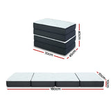 NNEDSZ Bedding Portable Mattress Folding Foldable Foam Floor Bed Tri Fold 180cm
