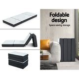 NNEDSZ Bedding Portable Mattress Folding Foldable Foam Floor Bed Tri Fold 180cm