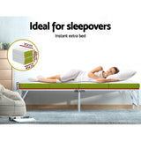 NNEDSZ Bedding Foldable Mattress 4-FOLD Folding Bed Mat Camping Single Green