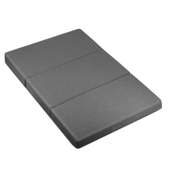 NNEDSZ Bedding Double Size Folding Foam Mattress Portable Bed Mat Dark Grey