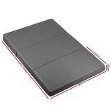 NNEDSZ Bedding Double Size Folding Foam Mattress Portable Bed Mat Dark Grey