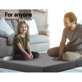 NNEDSZ Bedding Double Size Folding Foam Mattress Portable Bed Mat Dark Grey