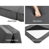 NNEDSZ Bedding Double Size Folding Foam Mattress Portable Bed Mat Dark Grey