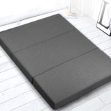 NNEDSZ Bedding Double Size Folding Foam Mattress Portable Bed Mat Dark Grey