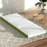 NNEDSZ Bedding Foldable Mattress Folding Bed Mat Camping Trifold Single Green