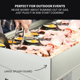 NNEMB Commercial Electric Griddle Large 55x45cm 10A Countertop