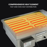NNEMB Commercial Electric Griddle Large 55x45cm 10A Countertop