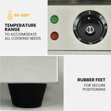 NNEMB Commercial Electric Griddle Extra Large 73x47cm 2 x 10A Countertop