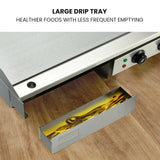NNEMB Commercial Electric Griddle Extra Large 73x47cm 2 x 10A Countertop