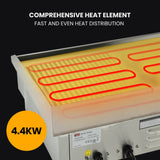NNEMB Commercial Electric Griddle Extra Large 73x40cm 2 x 10A Countertop-Dual Surface