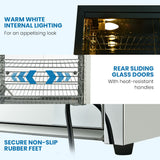 NNEMB 1000W Electric Food Warmer Display Commercial 4-Tier Stainless Steel