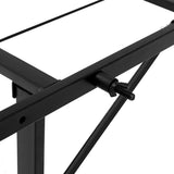 NNEDSZ Foldable King Single Metal Bed Frame - Black