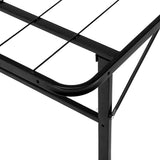 NNEDSZ Foldable King Single Metal Bed Frame - Black