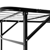 NNEDSZ Foldable Queen Metal Bed Frame - Black