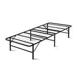 NNEDSZ Foldable Single Metal Bed Frame - Black