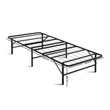 NNEDSZ Foldable Single Metal Bed Frame - Black