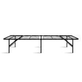 NNEDSZ Foldable Single Metal Bed Frame - Black