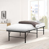 NNEDSZ Foldable Single Metal Bed Frame - Black