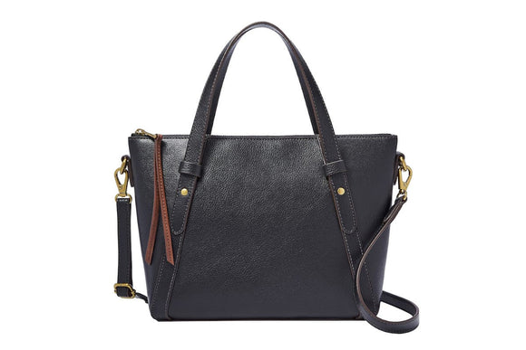 NNEKG Fossil Womens Avondale Satchel Bag (Black)