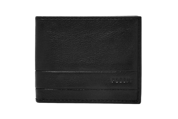 NNEKG Fossil Mens Lufkin Traveller Wallet (Black)