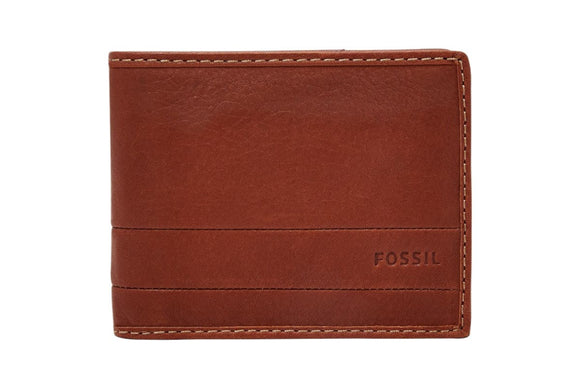 NNEKG Fossil Mens Lufkin Traveller Wallet (Brown)