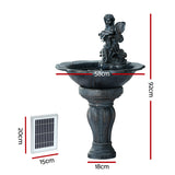 NNEDSZ Water Fountain Features Solar with LED Lights Outdoor Cascading Angel
