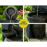NNEDSZ Solar Water Fountain Features Outdoor 5 Tiered Cascading Bird Bath