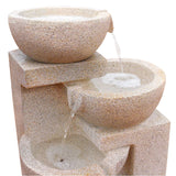 NNEDSZ 4 Tier Solar Powered Water Fountain with Light - Sand Beige