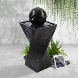 NNEDSZ Solar Powered Water Fountain Twist Design with Lights