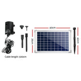 NNEDSZ 650L/H Submersible Fountain Pump with Solar Panel