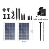 NNEDSZ 110W Solar Powered Water Pond Pump Outdoor Submersible Fountains