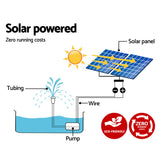 NNEDSZ 110W Solar Powered Water Pond Pump Outdoor Submersible Fountains